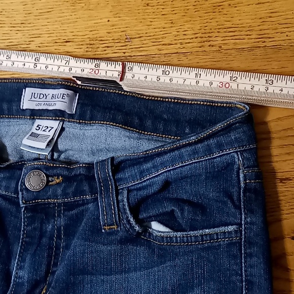 JUDY BLUE Jeans Womens  5 X 27 BLUE  SKINNY FIT Preowned Summer Winter Work Used - Picture 7 of 8